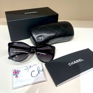 Chanel black sunglasses